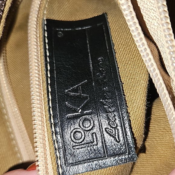 Looka Designer Embossed Leather Tote - Picture 7 of 12